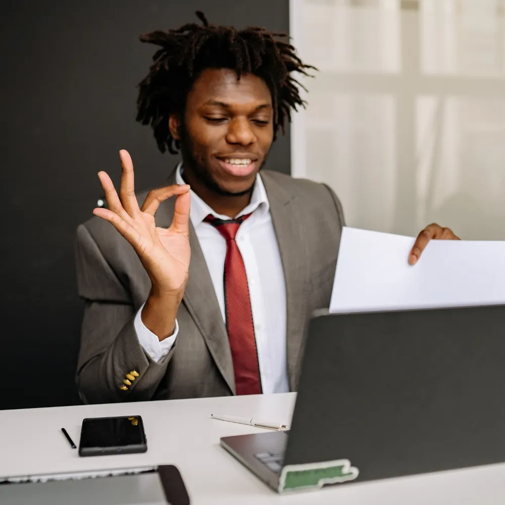 Teenager on work experience